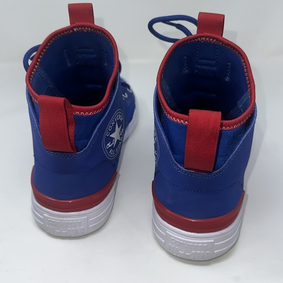Chuck Taylor All Star Ultra Mid Blue Enamel Red Converse Sneakers Size 9 - Picture 2 of 7
